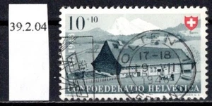 SWITZERLAND/SCHWEIZ 1948 PRO PATRIA. 20c + 10c. PLATE FLAW/PF. ZUM. 39.2.04 USED - Picture 1 of 1