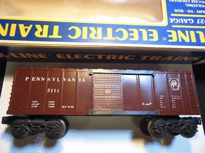 O/027 K-Line Trains K-5111 - Slide Door Boxcar, Pennsylvania 5111    LN - Image 1 of 2
