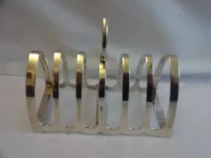 Vintage Sterling Silver 6 SectionToast Rack, Emile Viner, Sheffield,1939 12x14cm - Picture 1 of 5