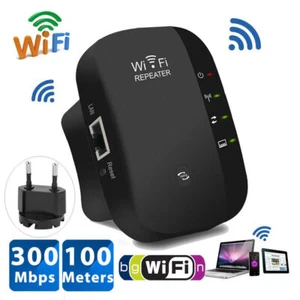 WLAN Repeater WiFi Signal Verstärker Access Point Booster 2.4GHz WPS LAN Ports K - Afbeelding 1 van 6