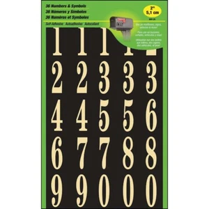Hy-Ko 2 In. Polyester Adhesive Number Set, 36 Numbers MM3N - Picture 1 of 1