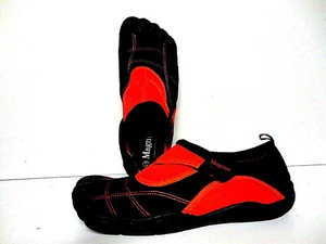 ! Herren-Aquaschuhe, Badeschuhe, Größe 44,Strandschuhe mit Klett, pink-schwarz - Bild 1 von 1