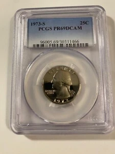 1973-S Washington Quarter PCGS PR69 DCAM 1466 - Picture 1 of 2