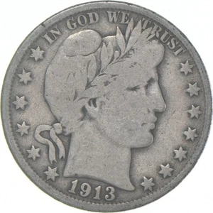 1913-D Barber Half Dollar Average Circ - Picture 1 of 3
