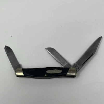 Cuchillo usado sólido vintage BUCK 307 EE. UU. “Wrangler” Jumbo Stockman Foto 1 de 4