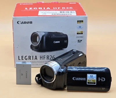 CANON LEGRIA HF R26 HD Digital Camcorder Black 8GB Built In Memory. No Charger. - Image 1 of 4