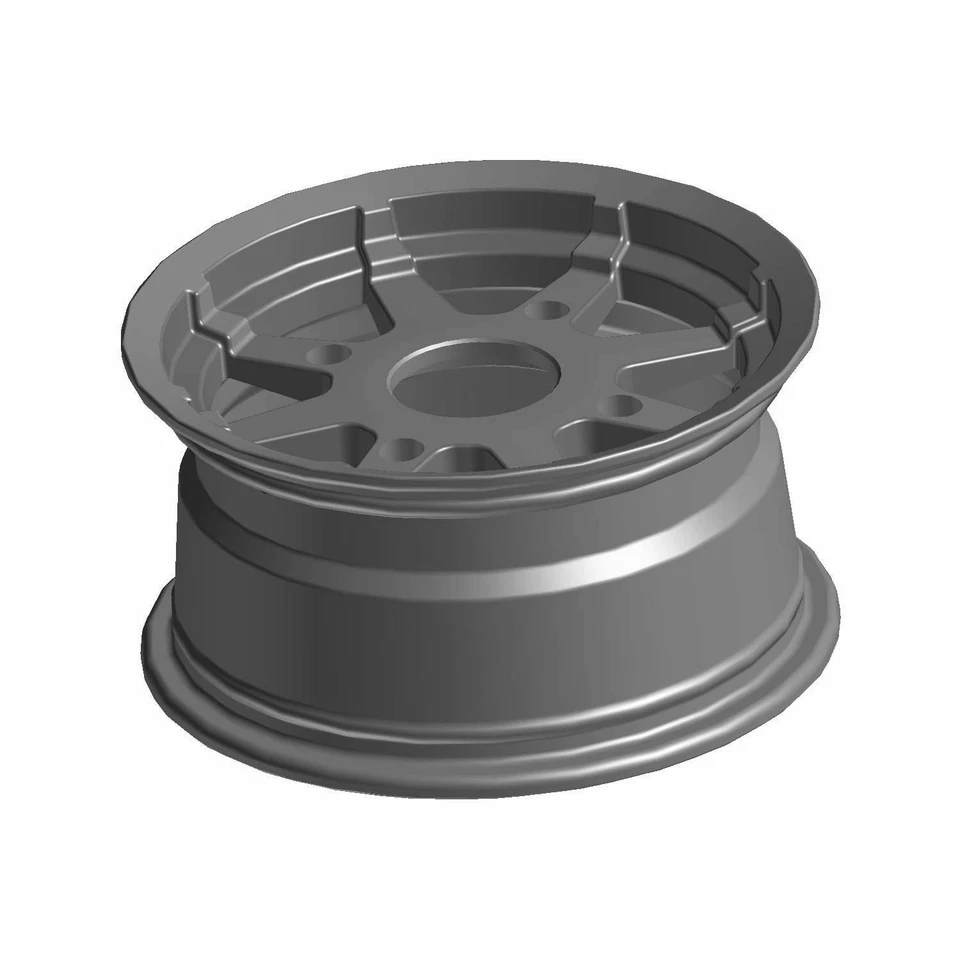 Polaris Rim, 12 x 6, Front, Medium Gloss Medium Gloss Black - Image 1 of 2