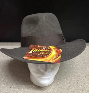 Indiana Jones Hat Size Large Brown Wool Fedora Movie Cosplay Costume 2008 - Picture 1 of 19