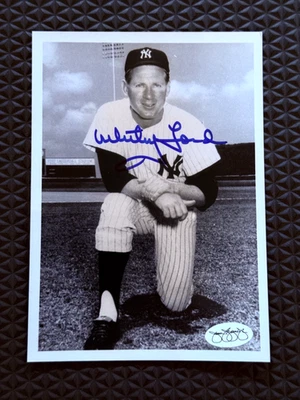 Whitey Ford Signed Autograph 8x10 Photo Yankees JSA - Image 1 of 3