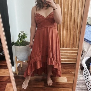 Scully Leder Ginger Spaghettiträger Kleid. Größe L - Bild 1 von 10