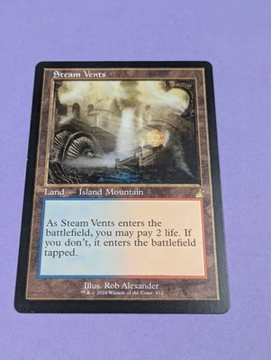 MTG Magic: Ravnica Remastered: Steam Vents #412 Rare - NM - Image 1 of 2
