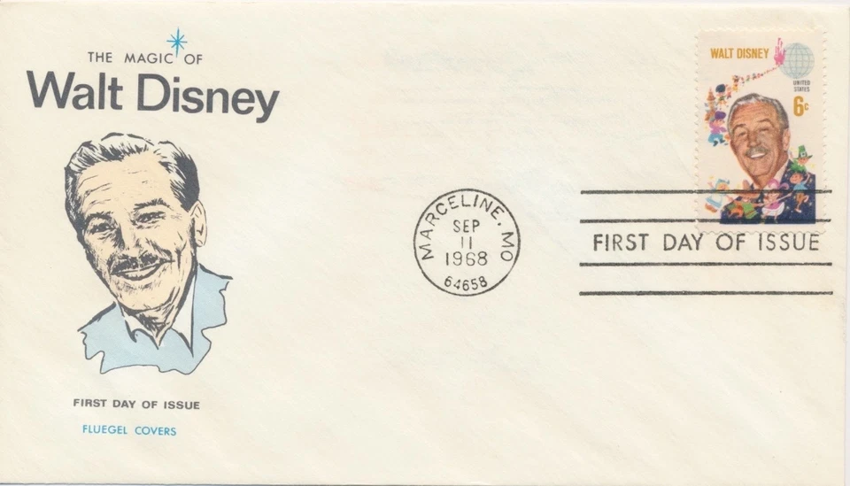 #1355 Walt Disney Fluegel cachet First Day cover - Image 1 of 1