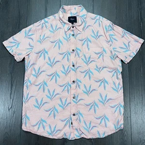 Rails Linen Mens Shirt Size Large Carson Miami Mirage Floral Button Short Sleeve - Picture 1 of 8