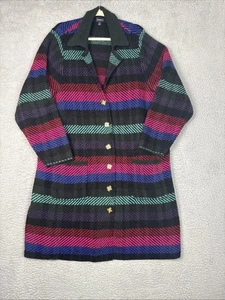 Torrid Notched Collar Cardigan Sweater Plaid Multi Size 4 4X 26 Car Coat - Picture 1 of 7
