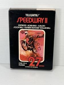 Speedway II 2 (Atari 2600) Sears Telegiochi Scatola Etichetta Foto CIB Completa - Foto 1 di 14