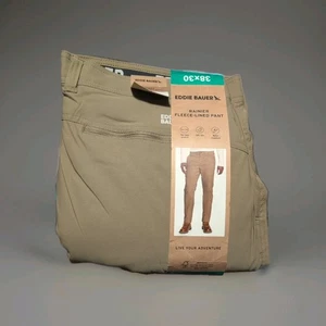 Eddie Bauer Rainer Fleece Lined Pant 38x30 Tan - Picture 1 of 2
