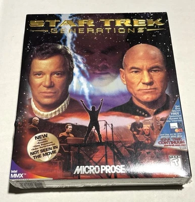 Star Trek Generations (1997)  Windows 95 PC CD ROM Game  Complete Big Box Sealed - Image 1 of 4