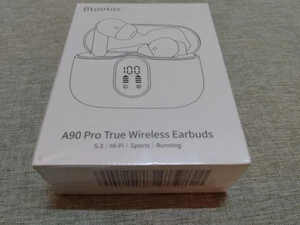 Btootos A90 Pro True Wireless Bluetooth Earbuds With Charging Case - White - NEW - Picture 1 of 3