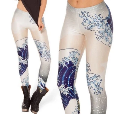 BlackMilk The Great Wave Leggings SZ S VGUC  - Image 1 of 4