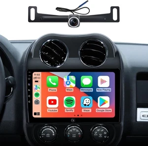 10.2" Android Car Stereo for Jeep Compass/Patriot 2010–2016 w/ CarPlay GPS - Picture 1 of 7