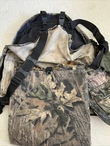 Vintage Advantage Camo Hunting Vest Padded Cushion Turkey Hunting 2X Made In USA - Picture 1 of 3