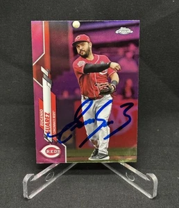 Eugenio Suarez Autograph Signed 2020 Topps Chrome Pink Refractor #128 Reds - Picture 1 of 2