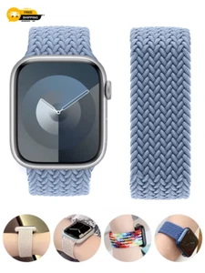 Geflochtenes Solo Loop für Uhrenarmband/Band 44 45 42 40 41 46 mm Armband Iwatch Serie - Bild 1 von 44