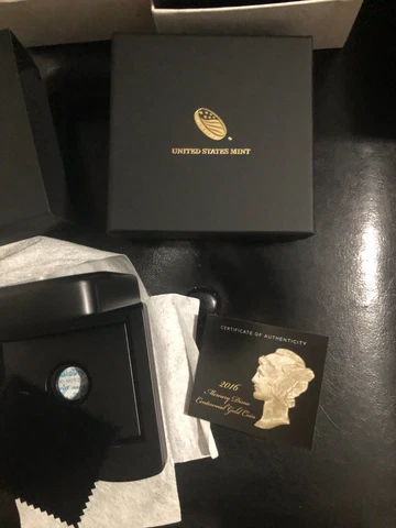 2016 Mercury Dime Centennial $5 Gold Coin EMPTY OGP US Mint Box w COA NO COIN Cover