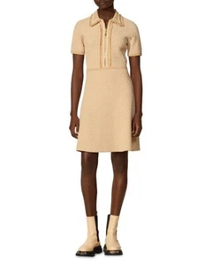 Irregular Sandro Polie Stretch Tweed Short Dress - Picture 1 of 10