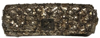 Bolso sin asas Sondra Roberts para mujer con lentejuelas, color topo - correa de eslabones de cadena Foto 1 de 4