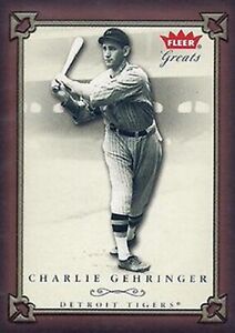 2004 Greats of the Game #10 Charlie Gehringer Detroit Tigers HOF