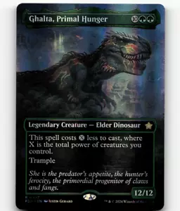 MTG - Ghalta, Primal Hunger (Borderless) (Mana Foil) #397 - Foundations - Picture 1 of 1