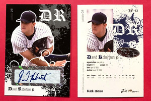 DAVID ROBERTSON New York Mets 2008 AUTOGRAPH *BLACK* RC #'d xx/25