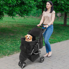 Dog Stroller Pet Travel Carriage 3 Wheeler w/Foldable Carrier Cart Outdoor