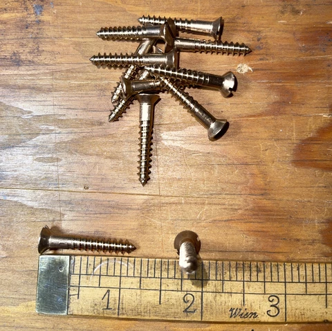 Wood Screws Slotted Flat Head Bronze # 10 X 1-1/4 Cover