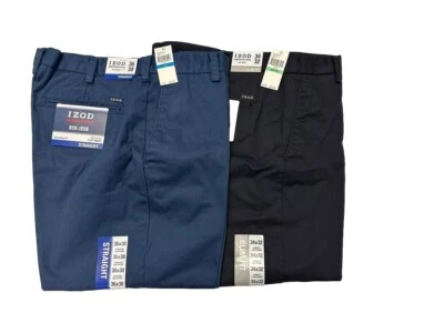 IZOD Men's American Chino Flat Front Slim Fit Pant - Image 1 of 4