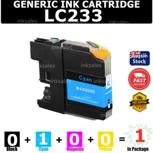 1x LC233 LC-233 Cyan Ink Cartridge For Brother J562DW J480DW J680DW J880DW - Picture 1 of 2