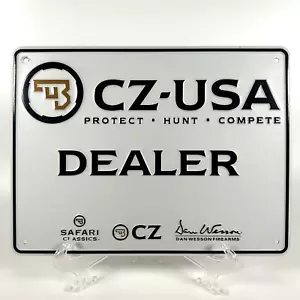 CZ-USA Protect Hunt Compete Dan Wesson Firearms Dealer Tin Sign 12"X9" - Picture 1 of 7