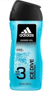 Adidas Ice Dive Marine Extract 3 in 1 Body Hair Face Wash 13.5fl oz 400ml - Picture 1 of 1