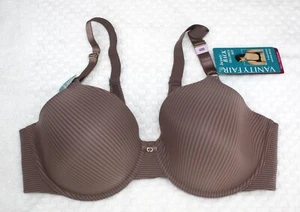 NWT VANITY FAIR Beauty Back smoothing BRA 75345 full coverage TAUPE stripe 40D - Picture 1 of 5