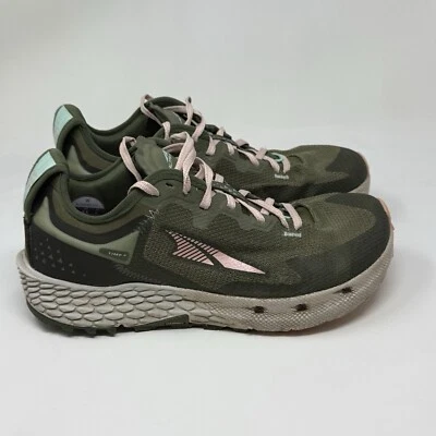 Altra Timp 4 Running Shoes Womens 9.5 Green Pink Knit Minimalist Walking Sneaker - Image 1 of 4