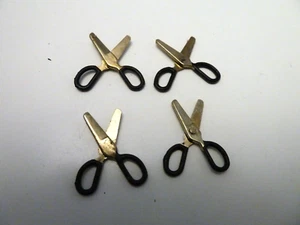 Dolls House 4 Metal Scissors Miniature 1:12th Scale Shop Haberdashery Accessory