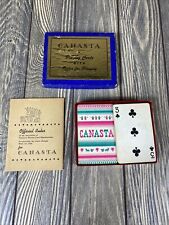 Vintage Canasta Playing Cards with Rules for Playing Cardinals 2 Decks