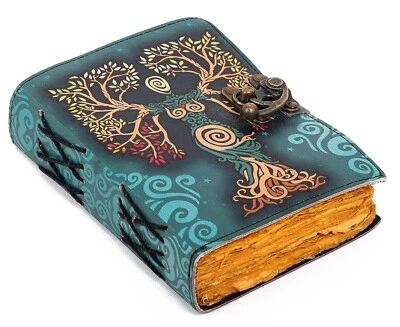 Handmade Leather Journal diary for Women and Men with Lock ( 17.5 X 12.5 CM ) - Image 1 of 3