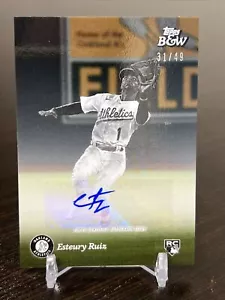 2023 Topps Blanco y Negro - COLOR DE FONDO - Estiria Ruiz AUTOMÁTICO /49 #3-A - Imagen 1 de 2
