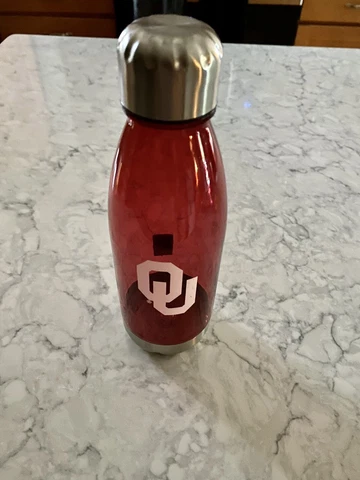 Oklahoma Sooners Red Plastic Bullet Water Bottle(20 Oz) Cover