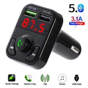 FM Transmitter Radio Audio MP3 Player USB Bluetooth Auto Ladegerät Adapter KFZ - Bild 1 von 18