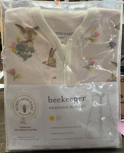 Burt's Bees Baby Beekeeper Wearable Blanket Flowers/Fawn Motif Size Sm  0-6M NIP