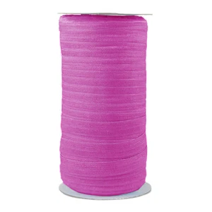 100 Yard Spool-Fold Over Elastic-Fuchsia Pink-5/8in Wide-FOE-Headband-Girl-Baby - Picture 1 of 1