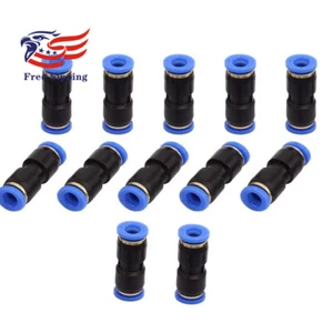 Push to Connect Fitting 5/32" Tube OD Straight Union Pipe Tube Fitting 12 PCS - Picture 1 of 5